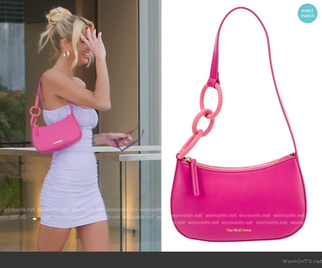 The Wolf Gang Benita Leather Shoulder Bag worn by Emma Hernan on Selling Sunset