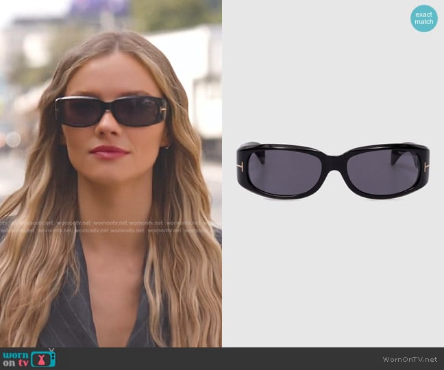 Tom Ford Corey Square Sunglasses worn by Alanna Gold on Selling Sunset