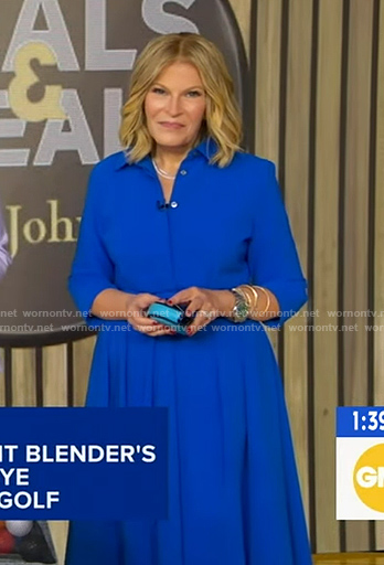 Tory’s blue belted shirtdress on Good Morning America