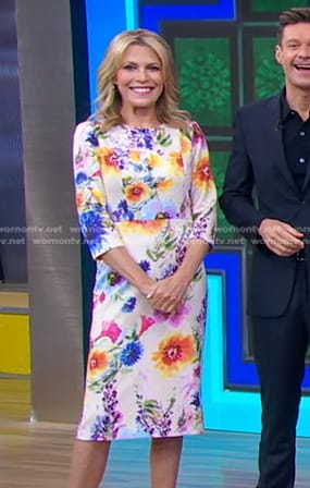 Vanna White’s floral sheath dress on Good Morning America