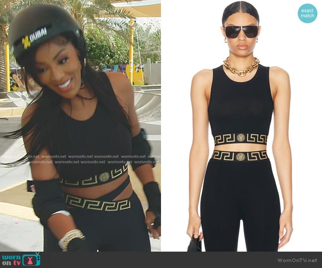 Versace Cropped Tank Top worn by Caroline Brooks (Caroline Brooks) on The Real Housewives of Dubai