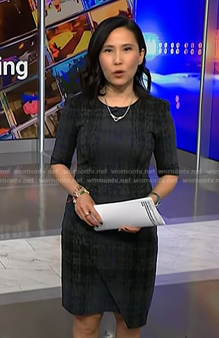 Vicky’s grey plaid dress on NBC News Daily