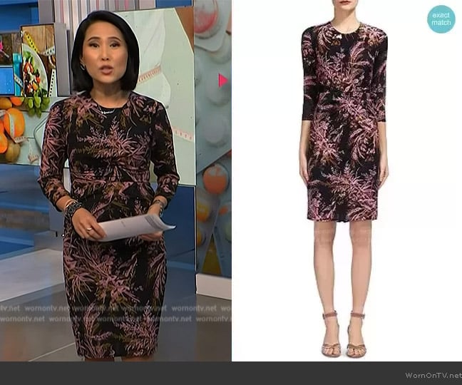 Whistles Wren Floral-Print Sheath Dress worn by Vicky Nguyen on NBC News Daily