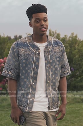 Will’s blue printed shirt on Bel-Air