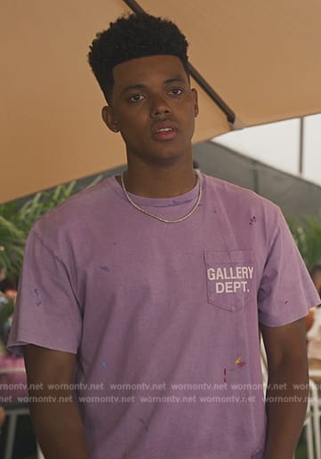 Will’s purple tee and pants on Bel-Air