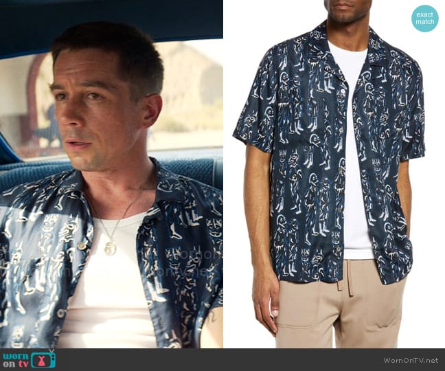 Wood Wood Brandon Jc Drapey Twill Button-up Shirt worn by Orpheus (Killian Scott) on Kaos