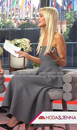 Zanna Roberts Rassi’s grey strapless top and skirt on Today