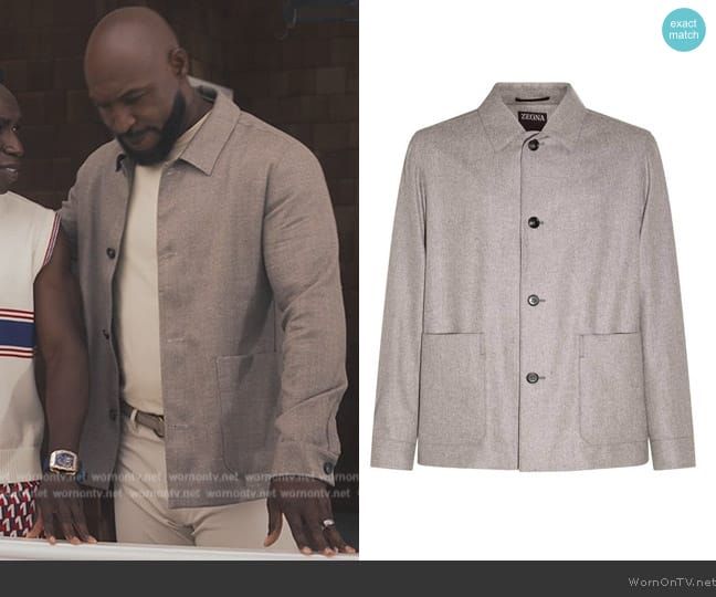 Zegna Natural wool blazer worn by Philip Banks (Adrian Holmes) on Bel-Air