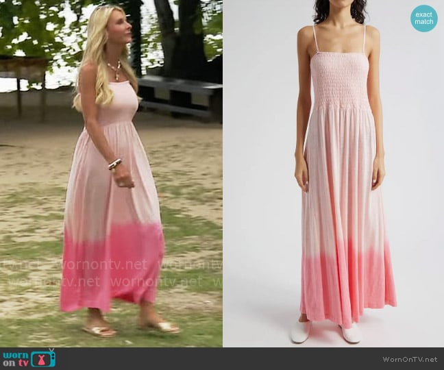 ATM Anthony Thomas Melillo Tonal Drop Slub Jersey Maxi Dress worn by Joan Vassos on The Golden Bachelorette