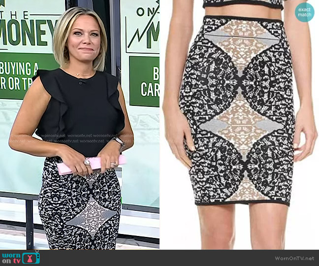 Bcbgmaxazria Battenburg Pencil Skirt worn by Dylan Dreyer on Today