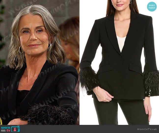 Cinq a Sept Cheyenne Blazer worn by Fiona Cook (Serena Scott Thomas) on Days of our Lives