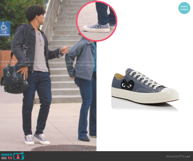 Comme Des Garcons PLAY x Converse Unisex Chuck Taylor Lace Up Sneakers worn by Lucas Adams (Niko Terho) on Greys Anatomy