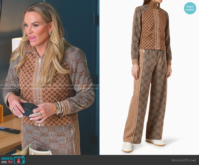 Gucci G Rhombus Zip-up Jacket worn by Heather Gay on The Real Housewives of Salt Lake City