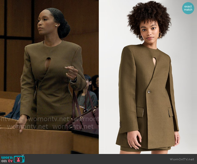 MMUSOMAXWELL Keyhole Blazer worn by Andrea Freemann (Yaya DaCosta) on The Lincoln Lawyer