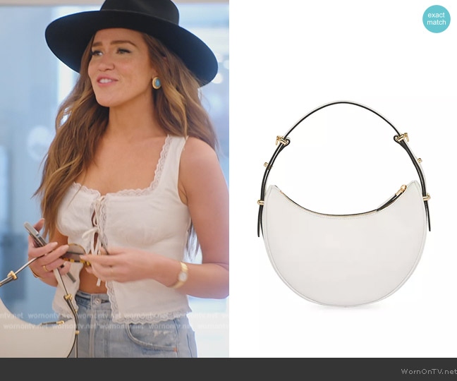 Prada Arque Leather Shoulder Bag worn by Brynn Whitfield on The Real Housewives of New York City