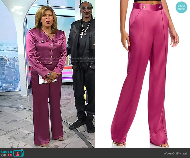 Cinq a Sept Rainer Pants in Dark Ube worn by Hoda Kotb on Today