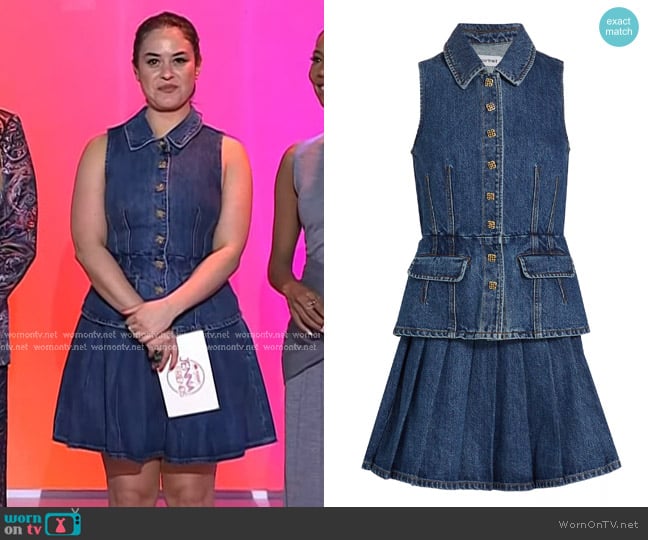 Self-Portrait Tailored Denim Mini Dress worn by Donna Farizan on Today