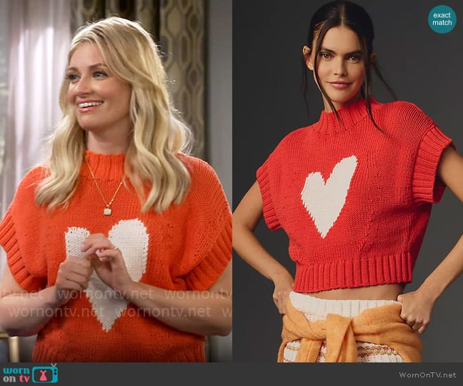 Maeve The Pippa Mock-Neck Sweater: Extended Shoulder Edition worn by Gemma (Beth Behrs) on The Neighborhood