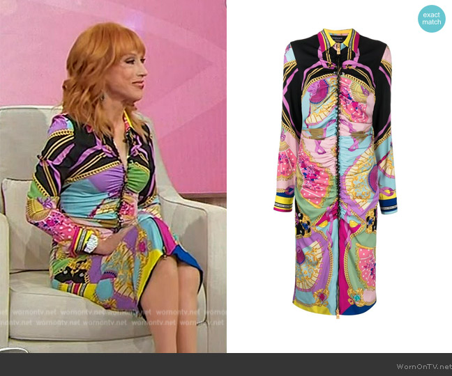 Versace I Ventagli midi shirt dress worn by Kathy Griffin on Sherri
