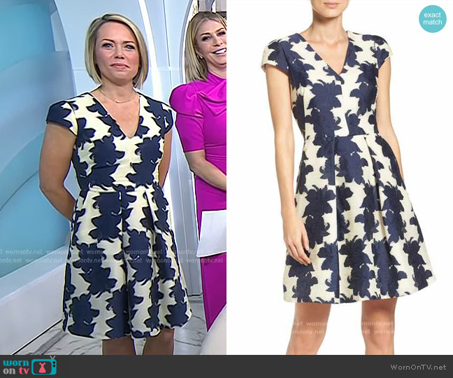 Vince Camuto Lace Fit & Flare Dress worn by Dylan Dreyer on Today