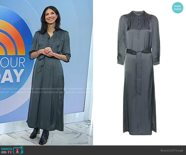 Zadig & Voltaire Ritchin Satin Maxi Dress worn by Dr. Natalie Azar on Today