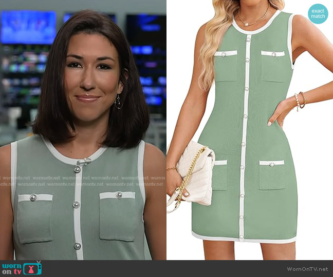 Zesica Sleeveless Mini Dress with Pockets in Lightgreen worn by Marissa Parra on Today