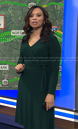 Adelle’s green wrap dress on Today