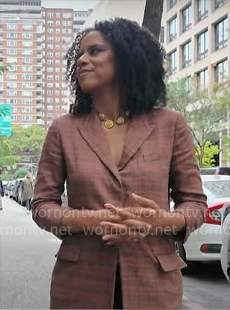 Adriana Diaz’s plaid blazer on CBS Mornings