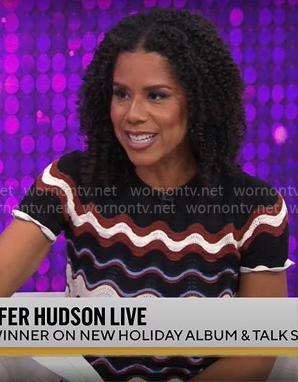 Adriana Diaz’s wavy stripe dress on CBS Mornings