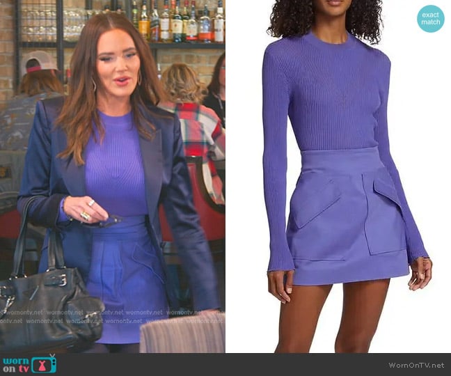 Aknvas Amber Rib-knit Long-sleeve Top worn by Meredith Marks on The Real Housewives of Salt Lake City