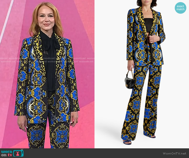 Alice + Olivia Breann Blazer in Regal Romance Sapphire worn by Jewel on Today