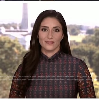 Allie Raffa’s floral print dress on NBC News Daily