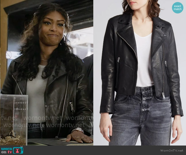 All Saints Dalby Jacket worn by Daphne (Javicia Leslie) on High Potential