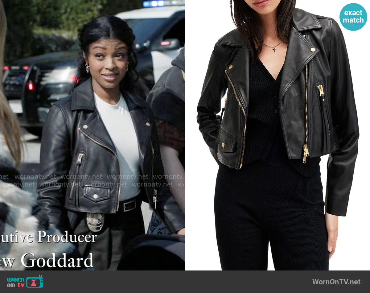 All Saints Elora Jacket worn by Daphne (Javicia Leslie) on High Potential