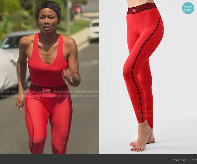 Alo Airlift High-Waist 7/8 Line Up Legging worn by Jax Stewart (Emayatzy Corinealdi) on Reasonable Doubt
