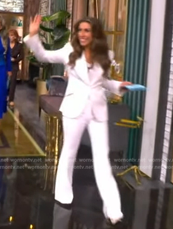 Alyssa’s white blazer and pants on The View