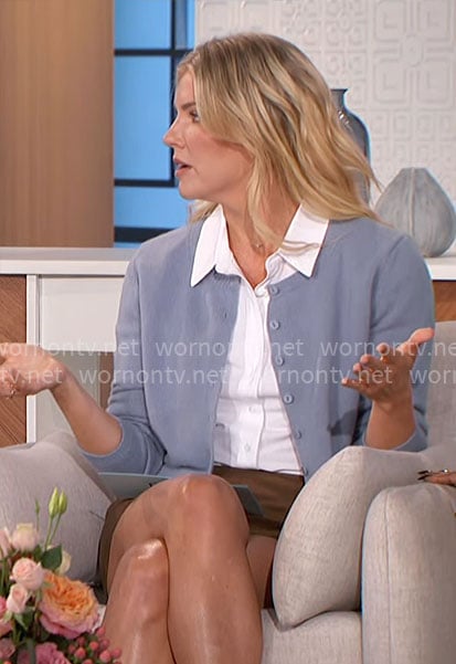 Amanda’s shorts, shirt and cardigan on The Talk