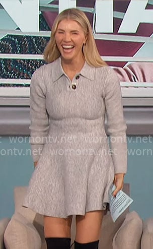 Amanda’s grey polo dress on The Talk