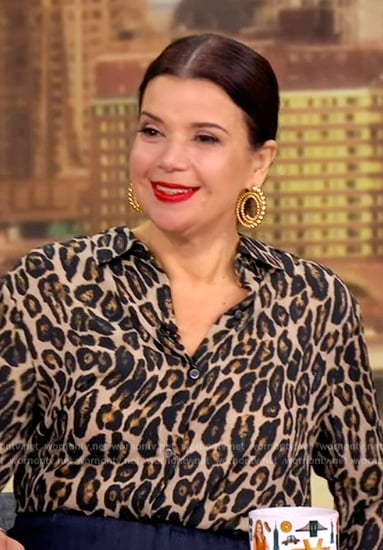 Ana’s leopard print blouse on The View
