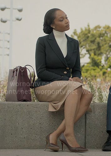 Andrea’s black jacket on The Lincoln Lawyer