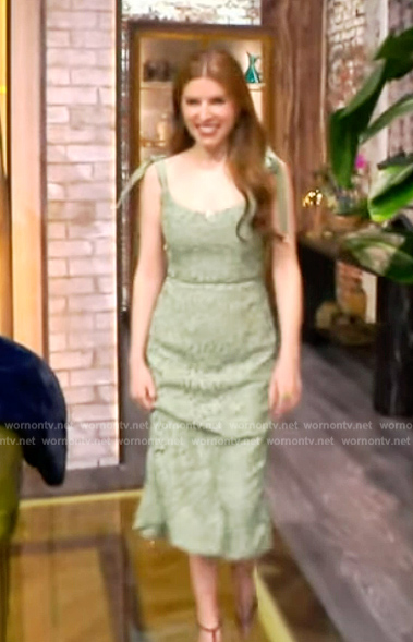 Anna Kendrick’s green lace dress on The View