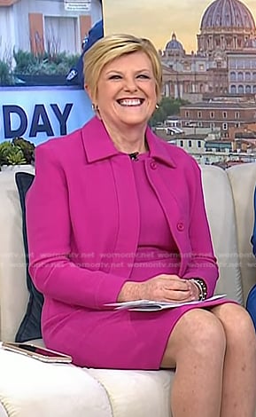 Anne’s pink dress and cropped jacket on Today
