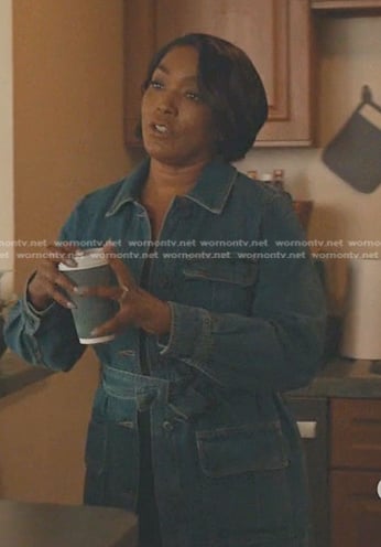 Athena’s belted denim jacket on 9-1-1