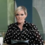 Ava’s black polka dot blouse on General Hospital