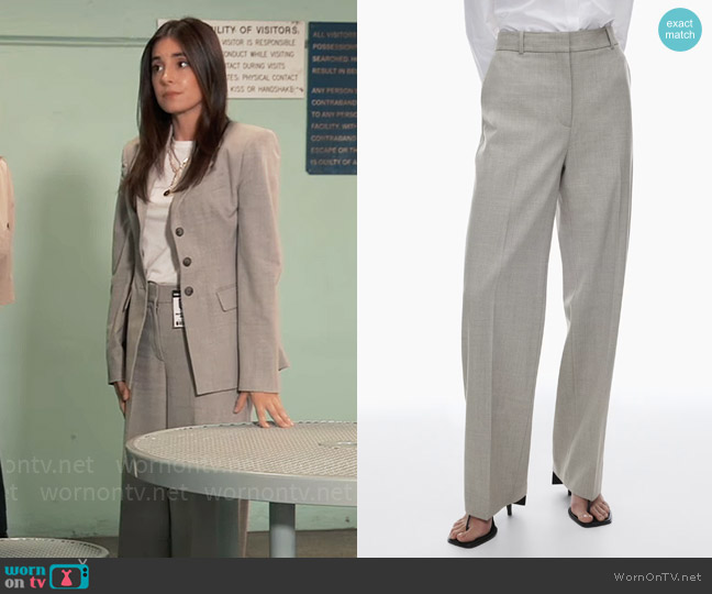 Babaton Agency Pants in Heather Light Grey worn by Molly Lansing-Davis (Kristen Vaganos) on General Hospital