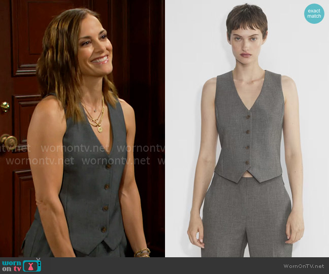 Babaton Deniro Vest worn by Taylor Hayes (Rebecca Budig) on The Bold and the Beautiful