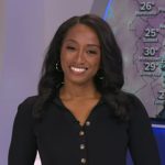 Brittany’s black striped polo dress on Good Morning America