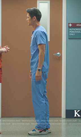 Blue’s colorblock sneakers on Greys Anatomy