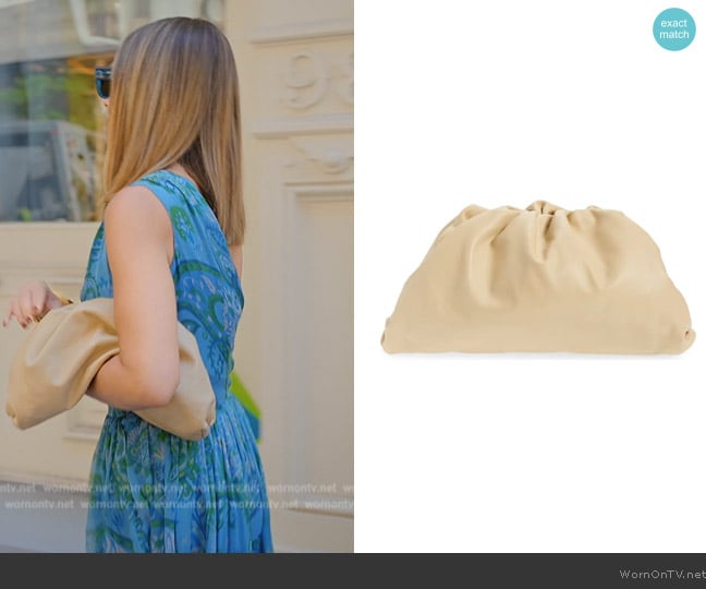 Bottega Veneta The Pouch Leather Clutch worn by Erin Lichy on The Real Housewives of New York City
