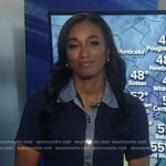 Brittany’s blue colorblock denim dress on Good Morning America